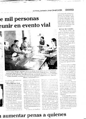 A LA CONQUISTA DE LA LAGUNA ESMERALDA A TRAV&Eacute;S DE LA SEGURIDAD VIAL  Y LA RECREACI&Oacute;N 2006
